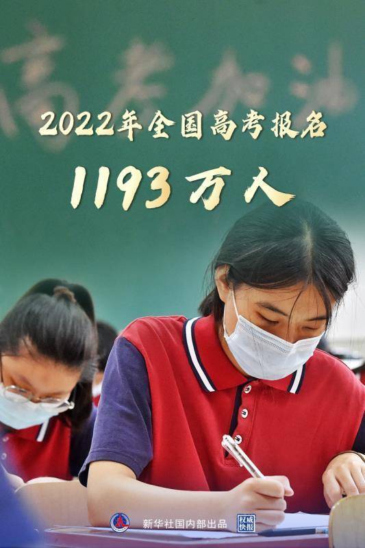 2022年全国高考报名1193万人 再创历史新高