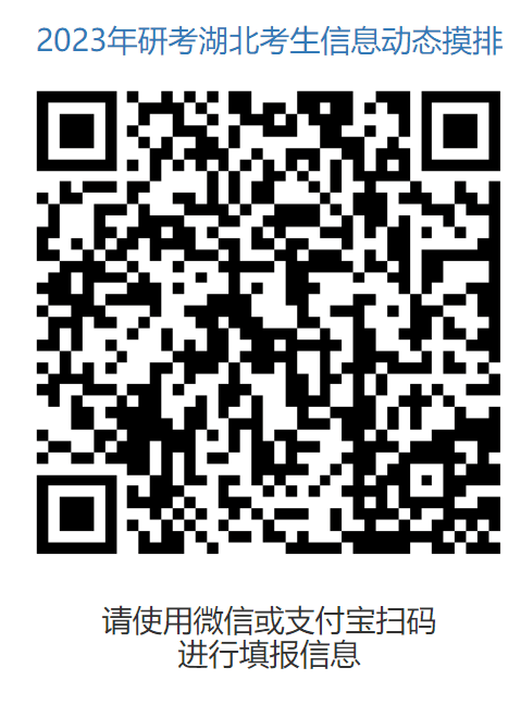 2023年硕士研究生考试湖北考生信息动态摸排公告