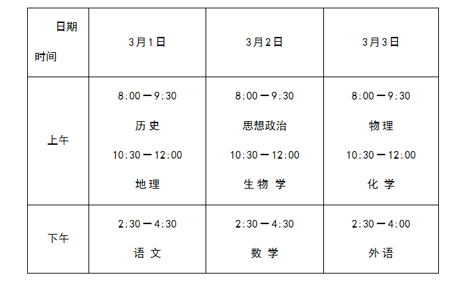 河北省推迟普通高中学业水平合格性考试笔试科目